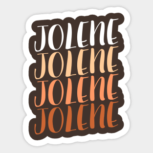 jolene vintage lettering Sticker